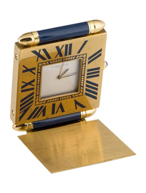 must de cartier travel clock